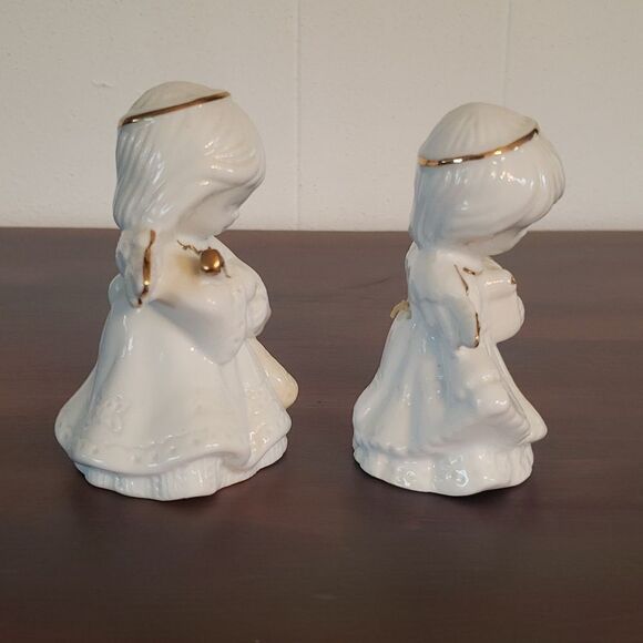 Set of 2 Vintage Porcelain Angel Bells - Picture 6 of 11